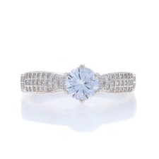 Sterling Silver Cubic Zirconia Engagement Ring - 925 Round 1.80ctw