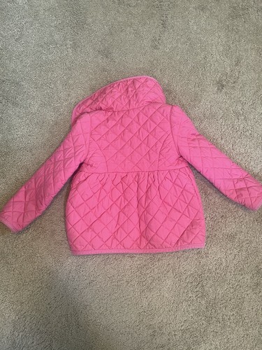 Polo Ralph Lauren Girls Hot Pink Quilted Corduroy Trim Barn Jacket Size 5 - Picture 8 of 9