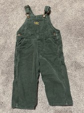 OshKosh B  gosh Green Corduroy Overalls 18M Vintage Style Toddler Bibs