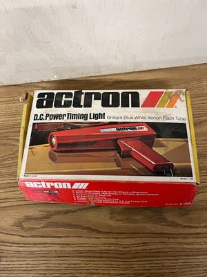 Actron DC Powered Clamp-On Timing Light Model L-100 Made in USA Used Vtg Works!