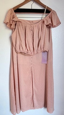 Women s Skirt Pink Solid A-Line Style Midi Length Button Front Regular