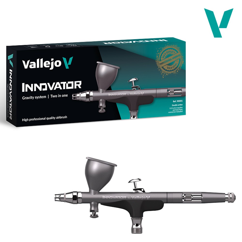Vallejo Innovator Gravity-fed Dual-Action 2-in-1 Airbrush 90001