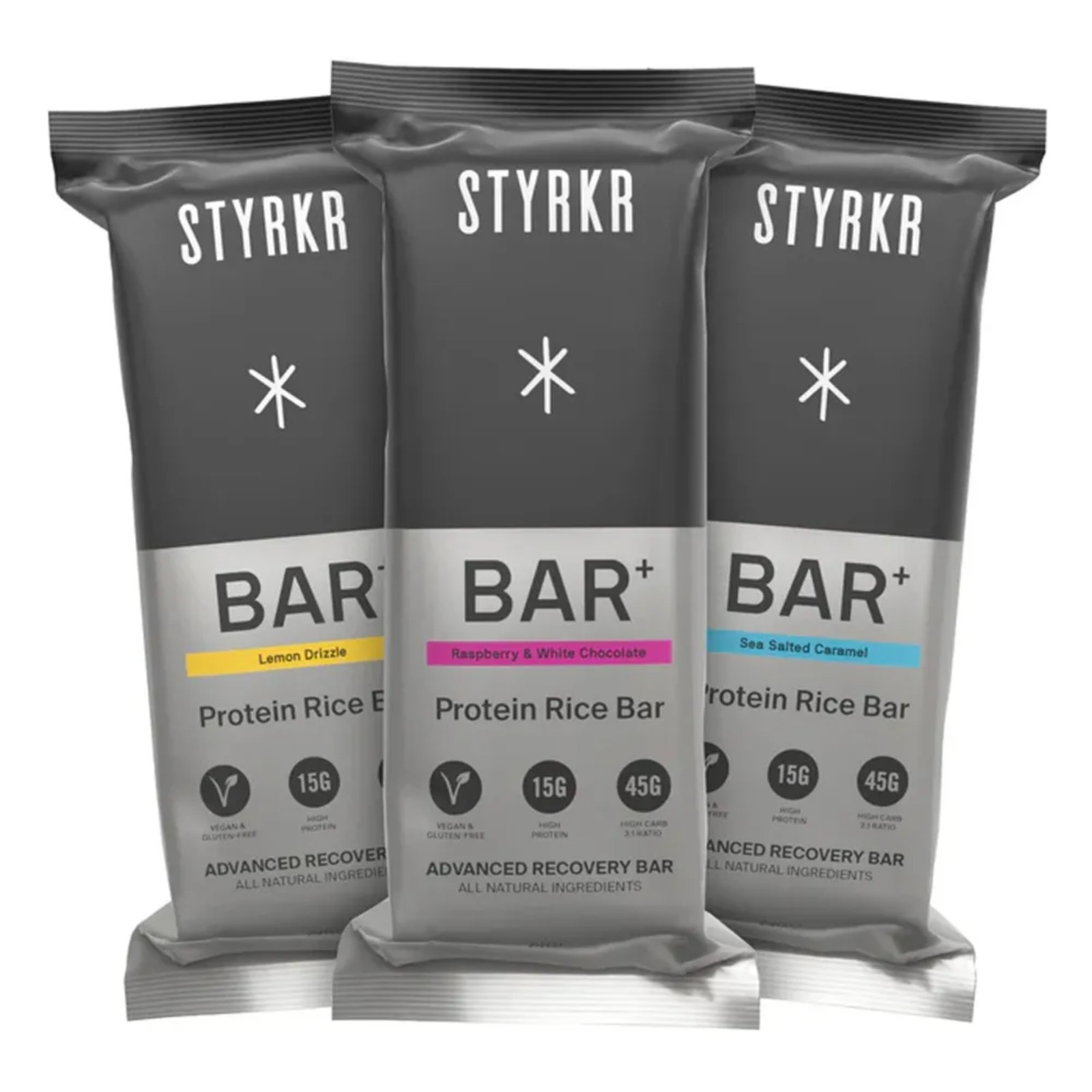 Styrkr Bar+ Recovery Bar - Mixed Flavour, Vegan Friendly, All Natural (12 Pack)