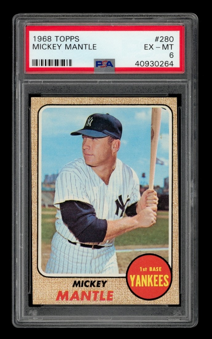 1968 Topps Set-Break #280 Mickey Mantle PSA 6 EX-MT