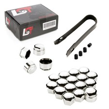 20x Felgen Radschraube Kappen Set 17 mm Chromfarben Diebstahlschutz für CITROEN