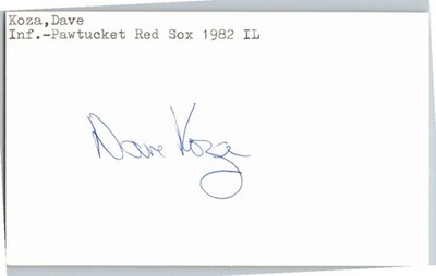 1970's -Dave Koza- Signed/Autograph/Auto Index Card Montreal Expos MLB