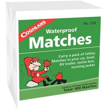Coghlan's Waterproof Matches 10 Boxes , 400 Total Matches, Safety w/ Striker