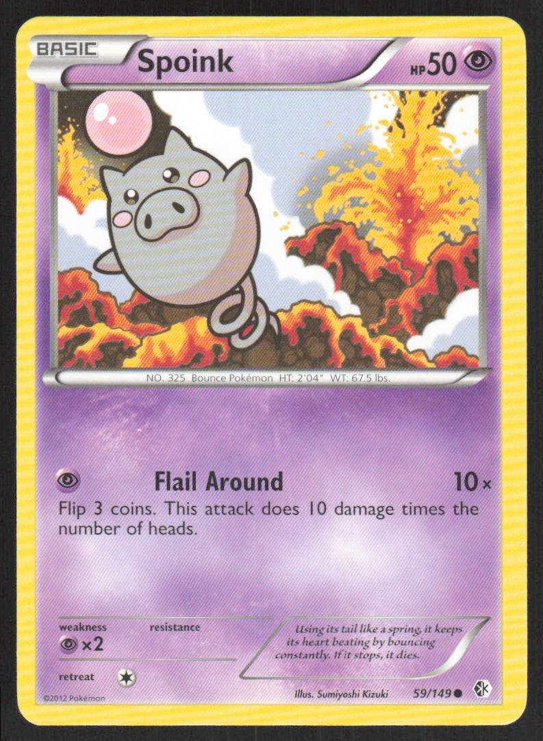 Pokemon Spoink Common 59/149 Boundaries Crossed LP