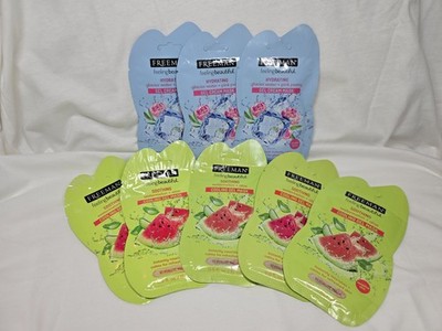 SET OF 8 NEW FREEMAN GEL MASKS Watermelon + Aloe & Glacier Water + Pink Peony