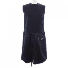 Authentic PRADA PRADA Triangle Logo P3E48 S211 1Y0Z Dress #230-000-369-0405