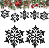 30Pcs Weihnachtsschmuck Glitter Schneeflocken Weihnachtsbaum AnhäNger 10Cm HäNge
