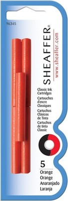 Sheaffer 96345 Klassische Tintenpatronen Für Füllfederhalter - Orange (5er Pack)