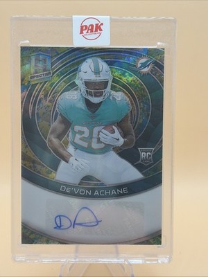 🔥2023 PANINI SPECTRA ROOKIE AUTOGRAPHS RAUDAC De'VON ACHANE NEON SPLATTER 8/8