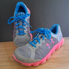 Under Armour Girls Micro G Assert 6 1266320-036 Gray Running Shoes Sneakers 5.5Y