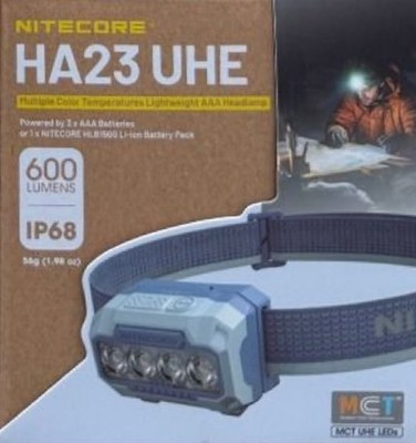 Nitecore HA23 600lm HE LED * BLAU Stirnlampe Stirnlampe AAA Alkaline Batterie 56g C