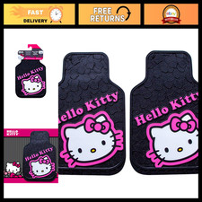 Universal Fit Hello Kitty Collage Car Floor Mats - Durable Non-slip Front Pair