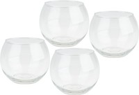 Vbs 4Er-Pack Teelichtglas Bowl 10,5X8,5Cm Teelichthalter Kerzenhalter Windlicht