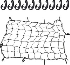 Cargo Net - Large Capacity Elastic Truck Bed Cargo Net Roof Rack Net with 10 Adj