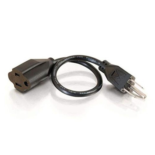 1FT Premium Universal Extension Cord - Power Extension Cord for TV, Computer,