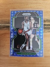 Bill Russell 2021-22 PANINI Prizm Blue 75th NBA Logo #254 BOSTON CELTICS