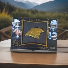 Cam Newton 2014 Black Gold Football Team Symbol Relic /99