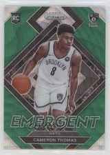 2021-22 Panini Prizm Emergent Green Wave Prizm Cameron Thomas #4 ru4