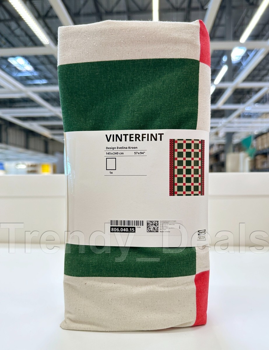 Ikea VINTERFINT Tablecloth, check pattern red/green, 57x94
