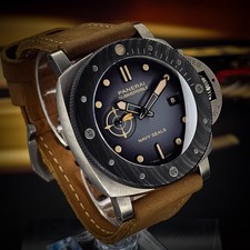 Panerai Submersible Navy SEALs Titanio PAM01669 47mm Black Dial W/Ext Warranty 3