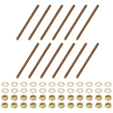 1/4" x 4" Color Zinc Fully Thread Rod 12 Pcs Carbon Steel Threaded Screw