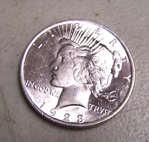 1923 AU Peace Silver Dollar 90% Silver Coin  $1