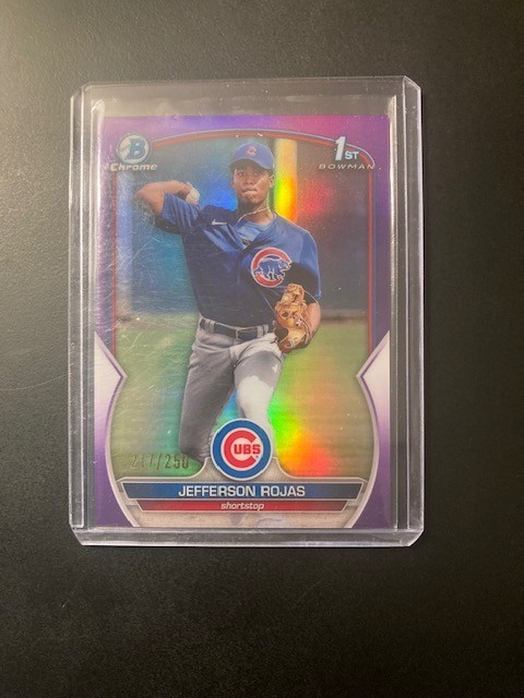 2023 Bowman Chrome Jefferson Rojas 1st Purple Refractor /250 Rookie RC #BCP-70