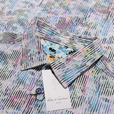 Robert Graham NWT Delray Casual Button Down Shirt Size XL Classic in White/Multi