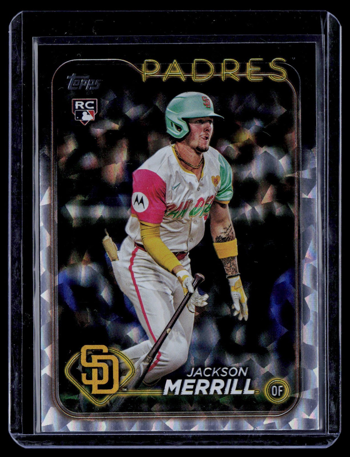 2024 Topps Update #US210 Jackson Merrill Silver Crackle Foilboard