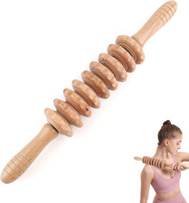 Wood Therapy Massage Tools,Wooden Massager Stick Roller Muscle Belly Relief Tool