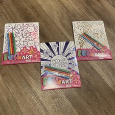 Lot of 3 Foil Art Kits for Kids - Each Kit Includes 4 Markers - Easter Gift Idea