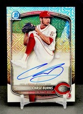 2025 Bowman Chrome Prospect Mega Box CHASE BURNS Auto #BMA-CB Reds