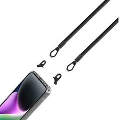 EUUOG Custodia Per IPhone 14 - Cover Antiurto Con Bordo Blu, Anti-ingiallimento, Trasparente, Airbag Agli Angoli, Spessore 1,6 Mm