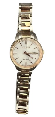 Citizen Eco-Drive Women's Gold Dial Two-Tone Watch - EW2596-89A ($395 MSRP)