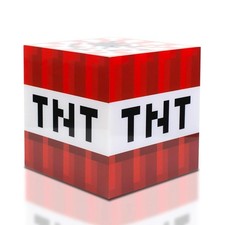 Minecraft TNT Block 6 Inch USB LED Cool Night Light Cube Toy for Kids  Gamers