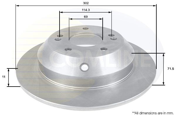 Brake Disc Rear Fits Hyundai Grand Santa Fé Santa Fe Kia Sorento COMLINE ADC2409