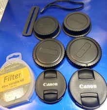 VTG Canon EF Mount Lens Cap Lot 58mm 52mm Rear Caps ProMaster ND Filter