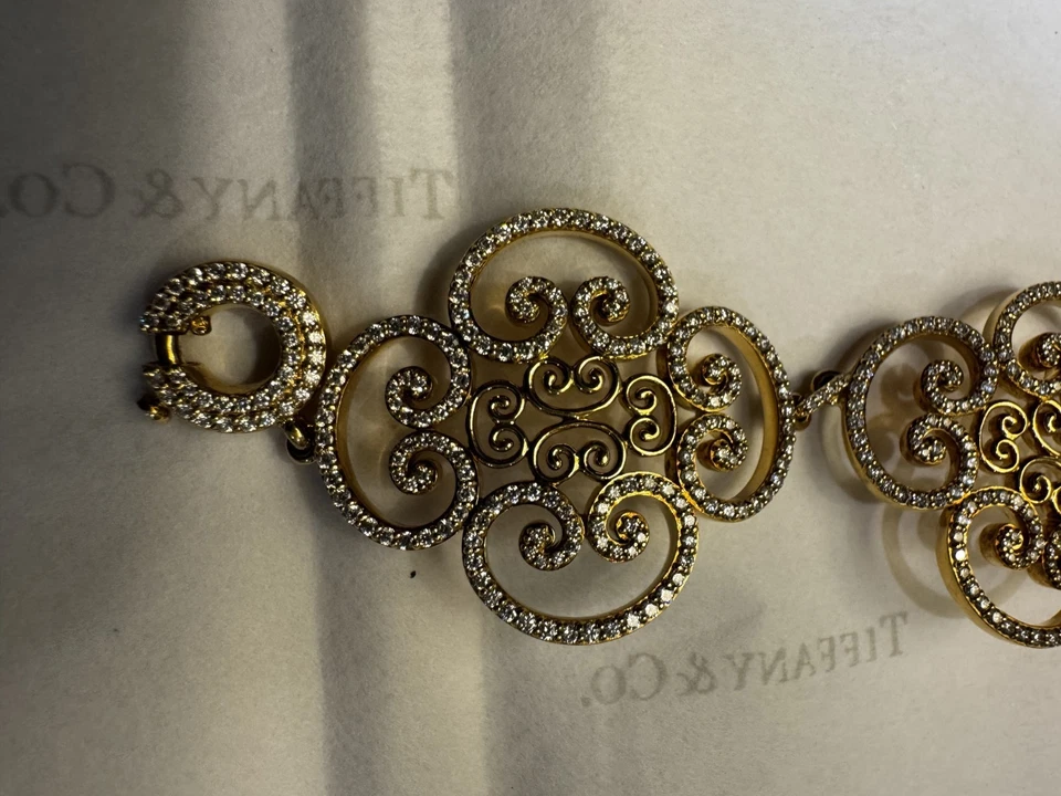 Brazalete Tiffany & Co Paloma Picasso Diamante 18K Venezia Goldoni Eslabón Cuádruple Foto 4 de 4