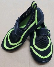 Academy LTD Toddler SZ 8 Water Shoes Black And Green Active Footwear Fishing