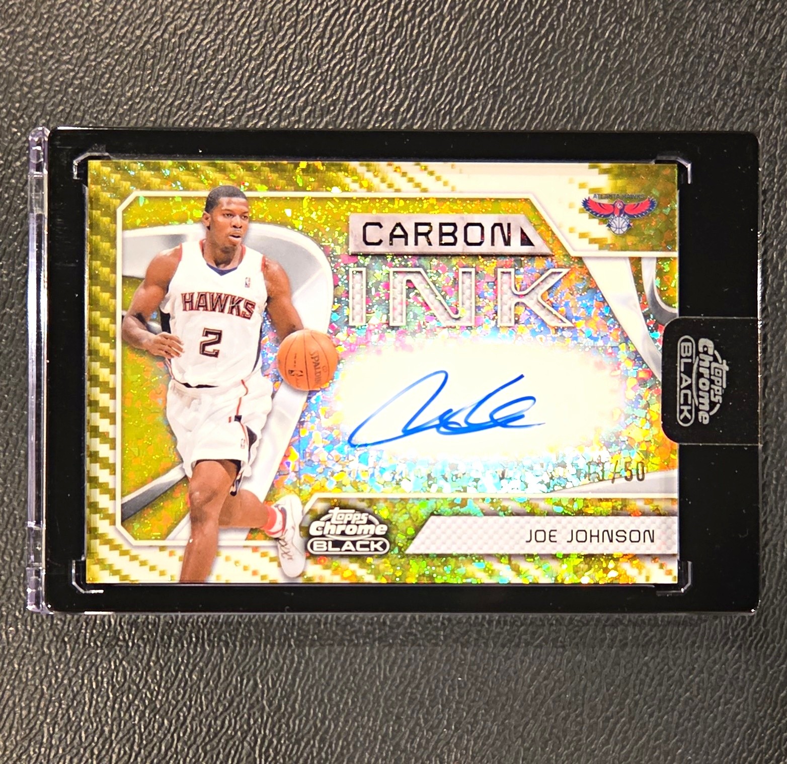 Topps 2026 Chrome Black Carbon Ink Joe Johnson Hawks Auto /50 #CI-JJ