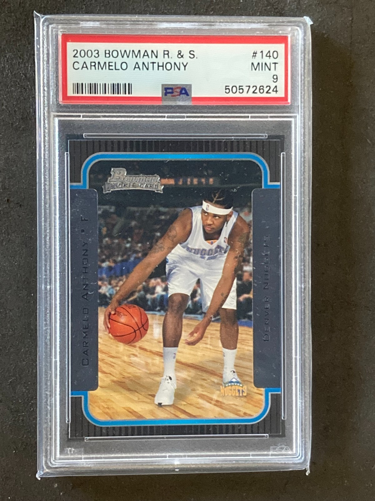 2003 Bowman #140 Carmelo Anthony RC PSA 9