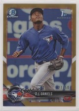 2018 Bowman Chrome Prospects Gold Refractor 27/50 DJ Daniels #BCP193 s3g