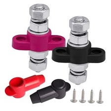 Stud Remote Battery Terminals 12V 250A, M10 Single Stud Battery Junction 3/8"