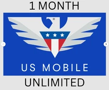 US Mobile 1 Month Prepaid Unlimited Starter eSim - Talk, Text, and Data
