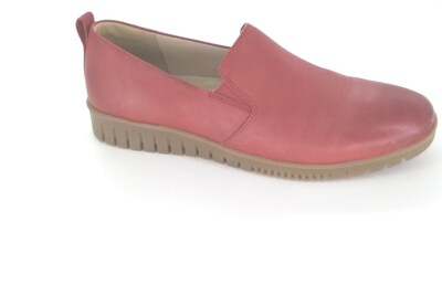 7154 Dansko Womens Linley Burnished Calf Red Slip On Shoes - Main Image