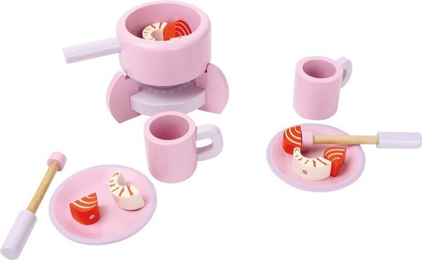 Fondue Scampi Set Holz Ca. 17 X 11 X 12 Cm-image